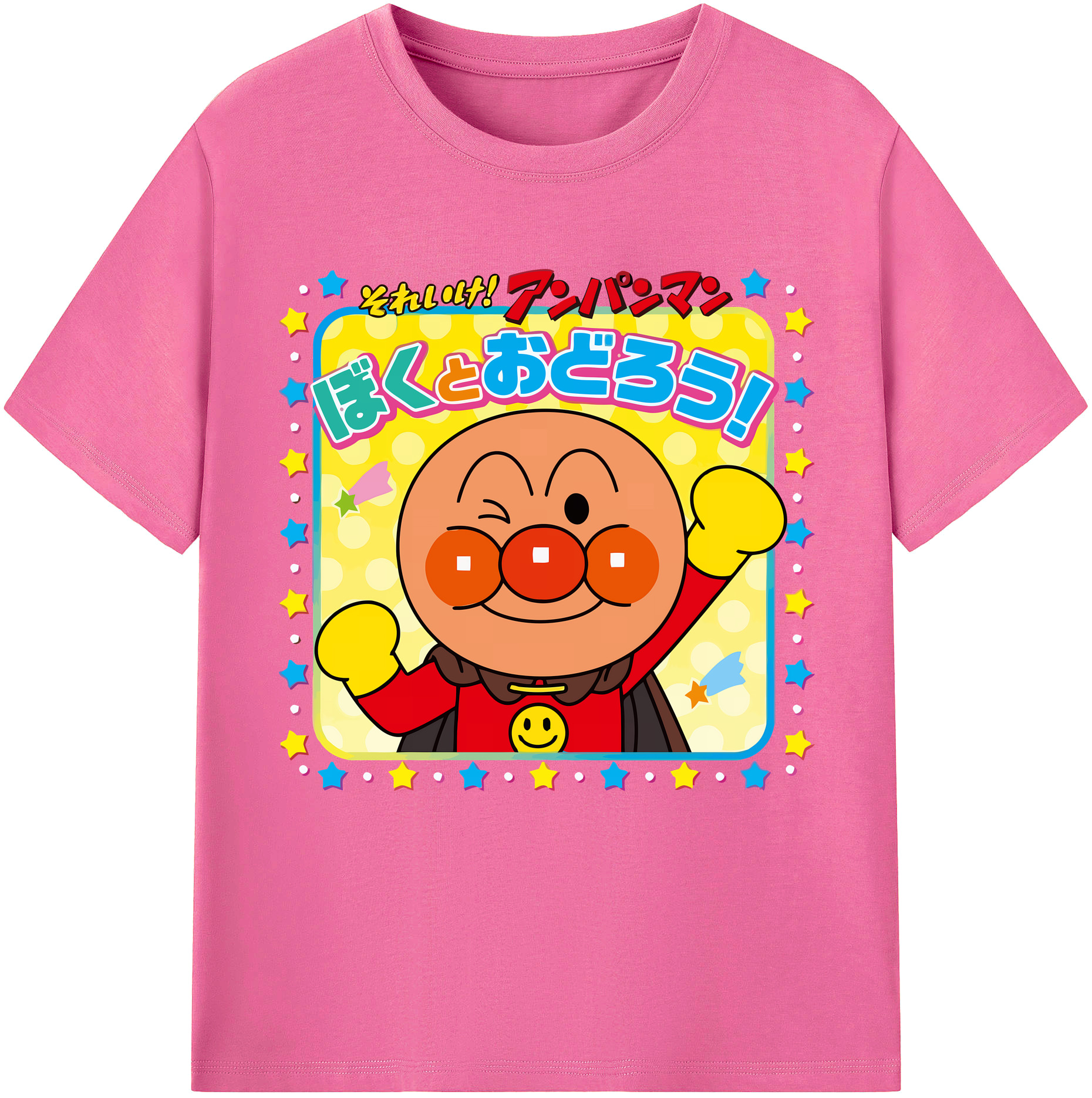 （画像用） アンパンマン Anpanman レディースカジュアルプリントTシャツ（綿100％）